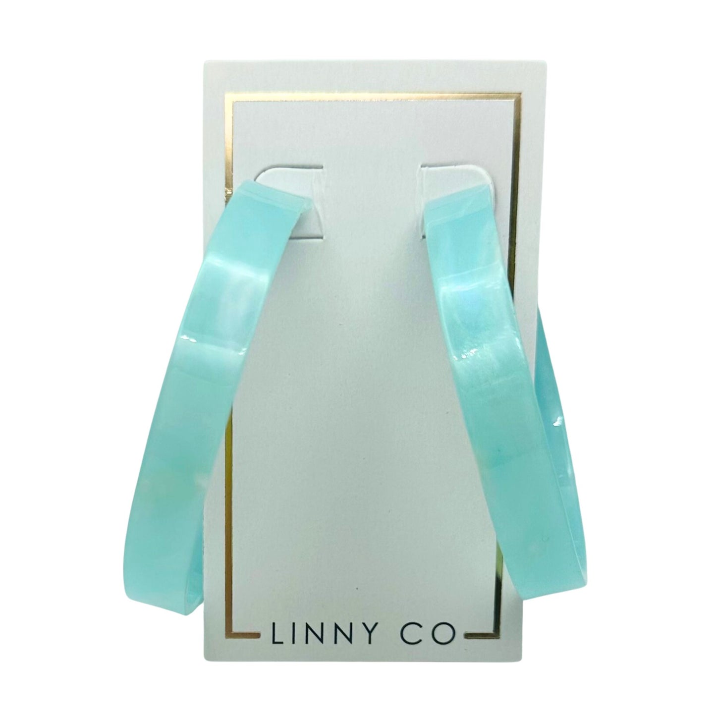 Ashley - Mega Hoop - Blue Aqua - Earrings