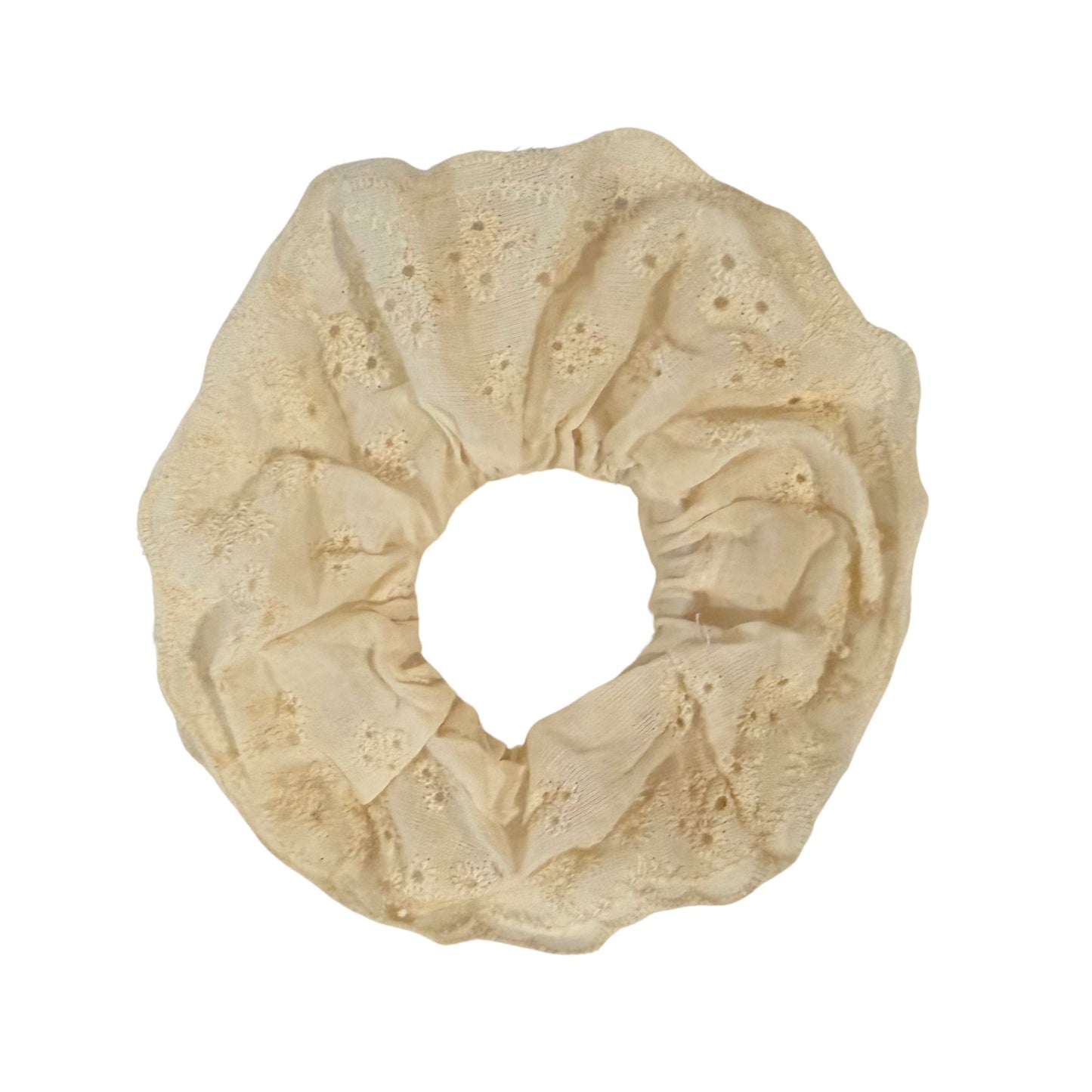 Hair Scrunchie Greer - Eyelet White