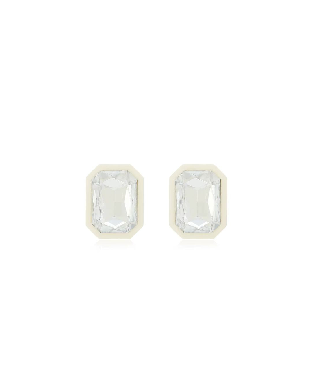 Eva Statement Earrings - White