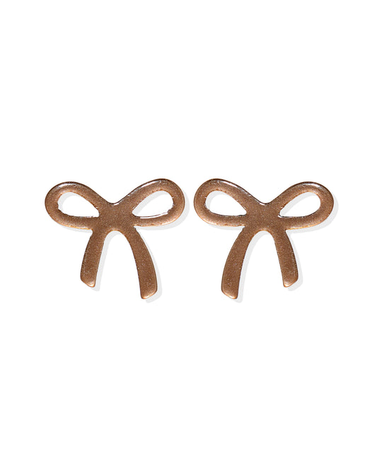 Kylie Bow Earrings - Espresso