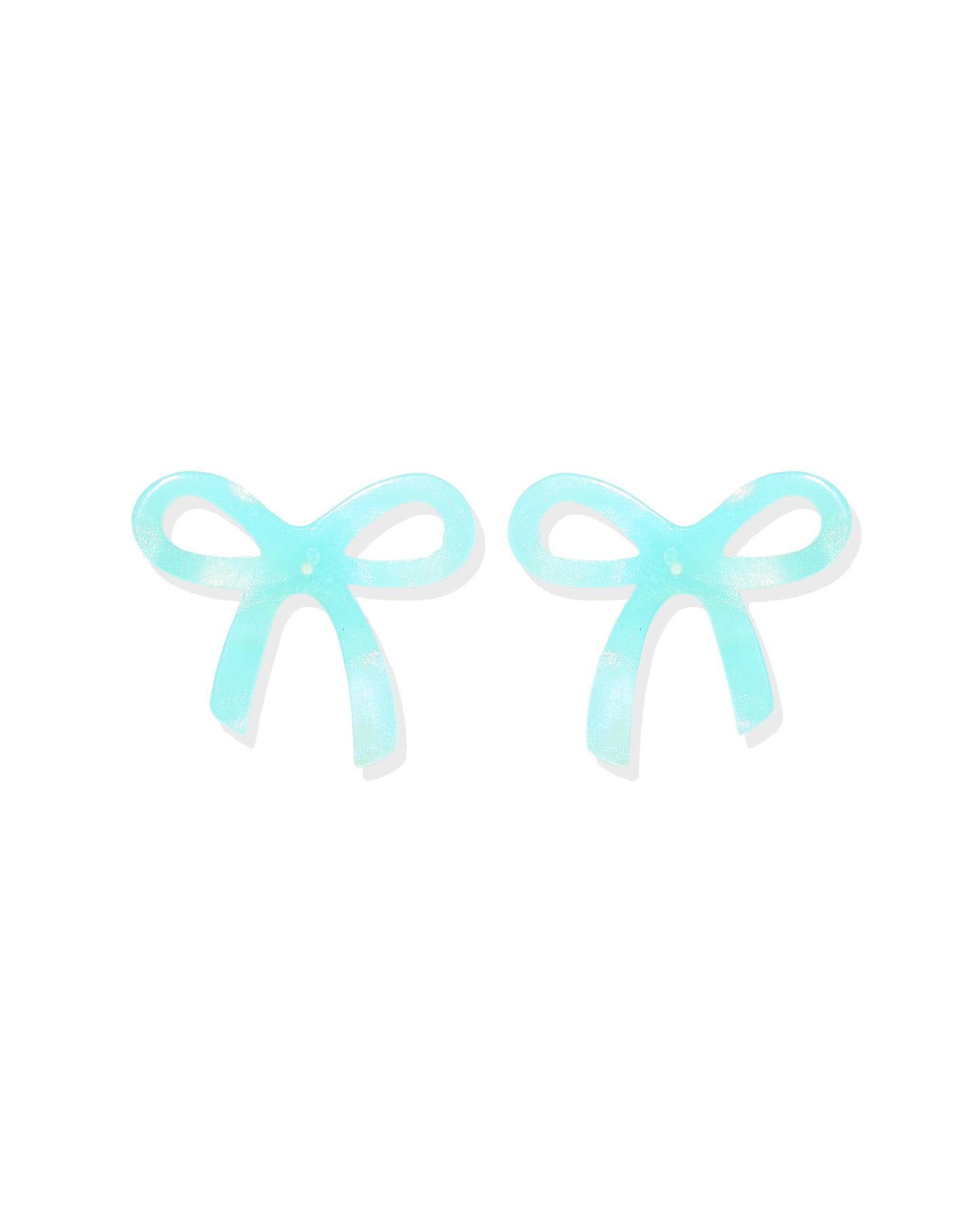 Kylie Bow Earrings - Dahlia Blue