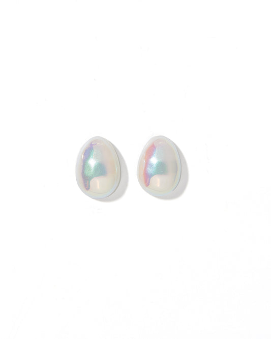 Monica Pearl Stud - White