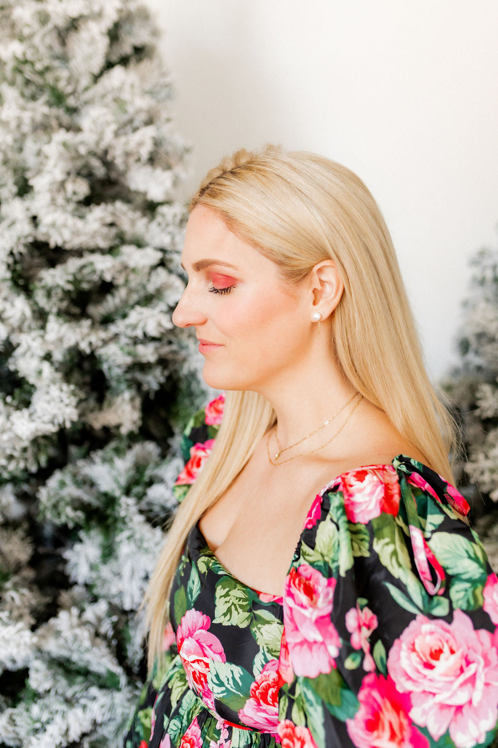 Tessa Pearl Stud and Gold Chain Earrings