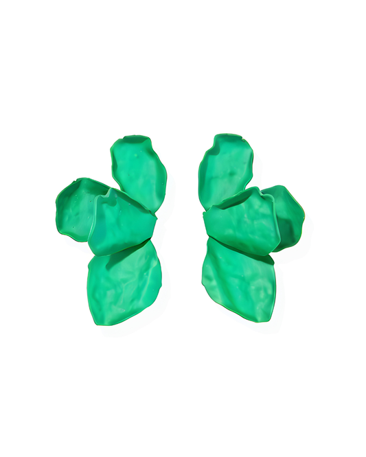 Eden Statement Earrings - Green