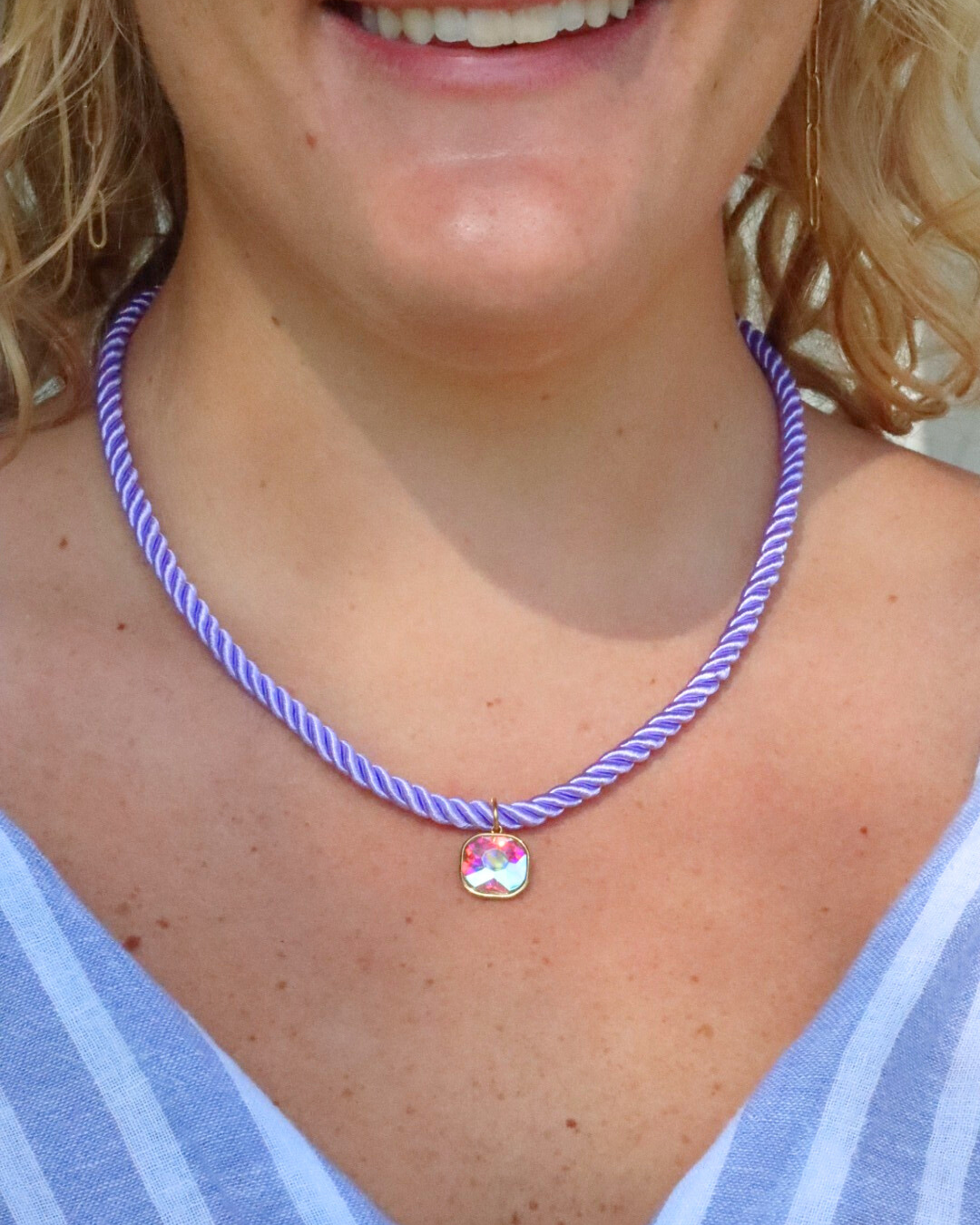 Necklace - Tailyn Rope Lavender