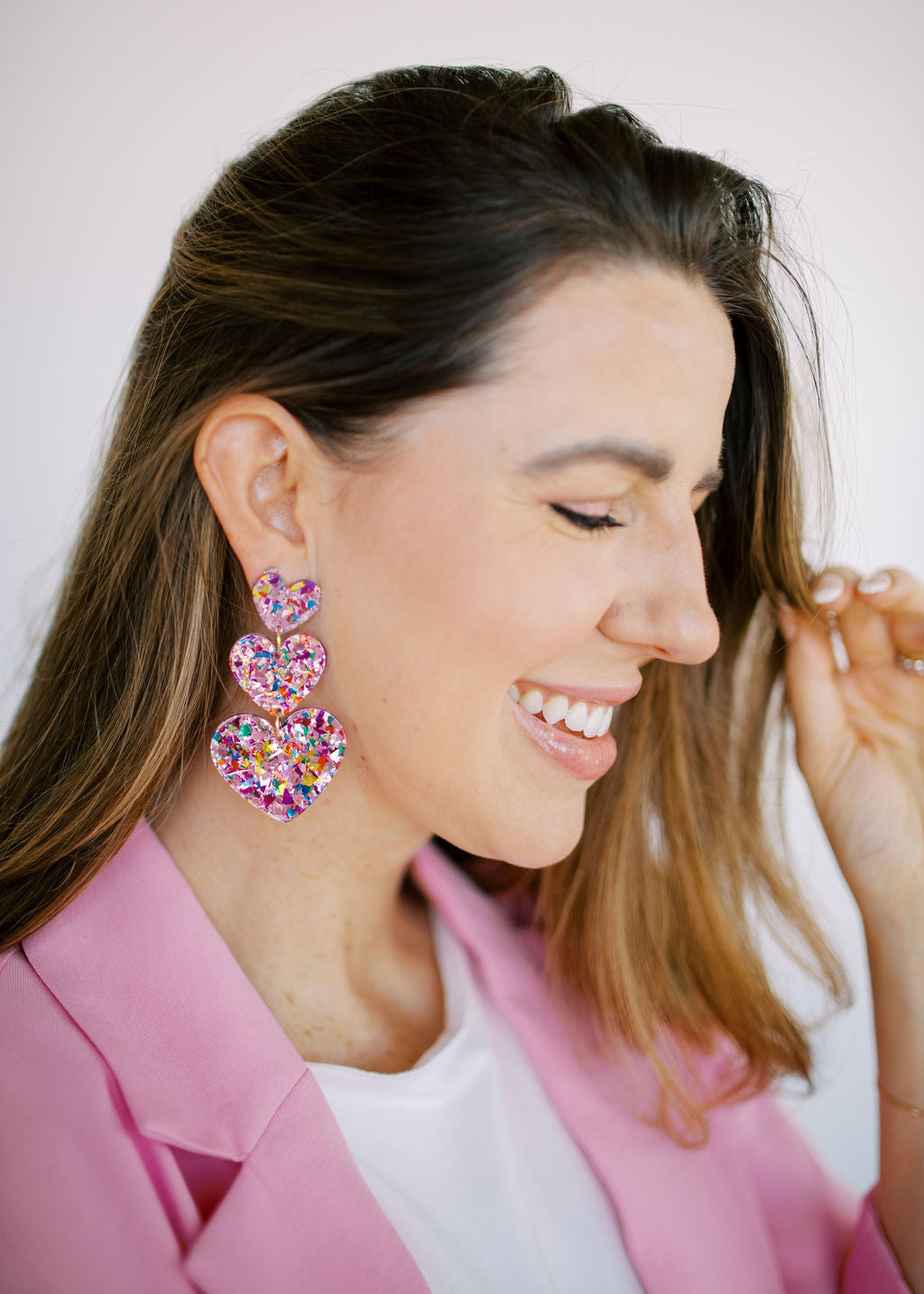 Penny - Pink Birthday Confetti - Earrings