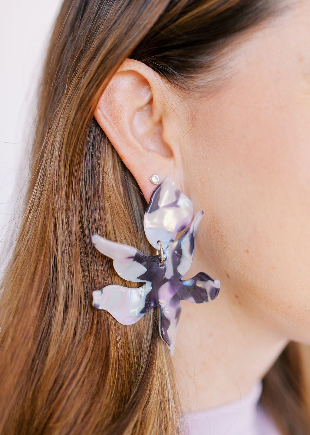 Flora Statement Earrings - Midnight Rain