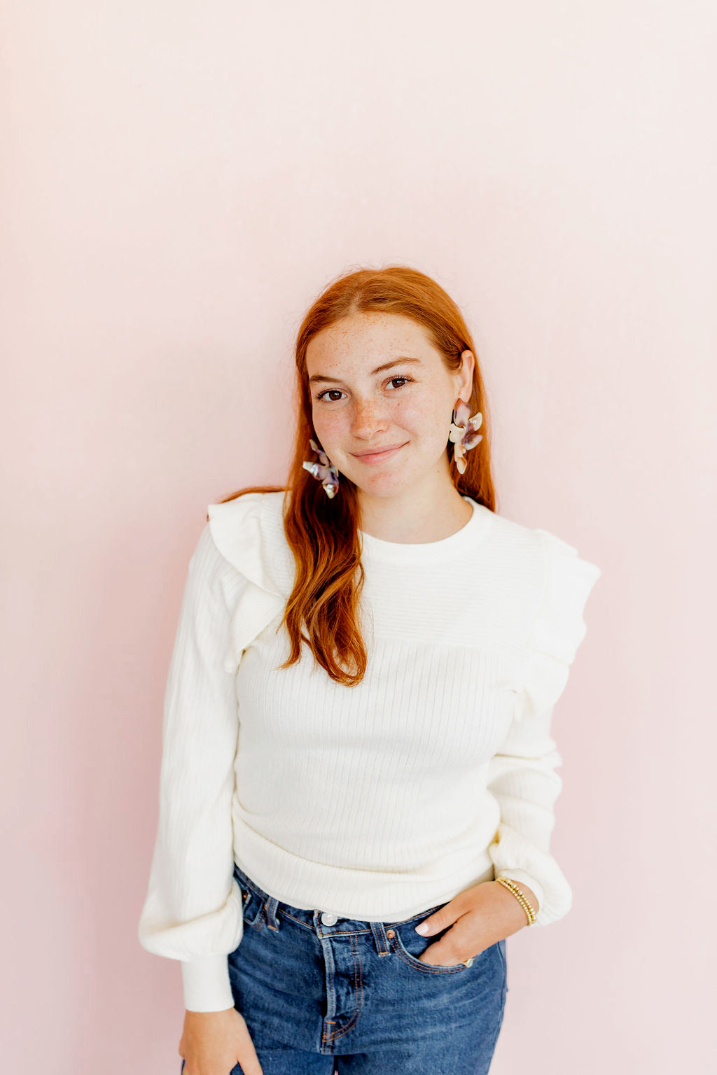 Flora Statement Earrings - Lavender Honey