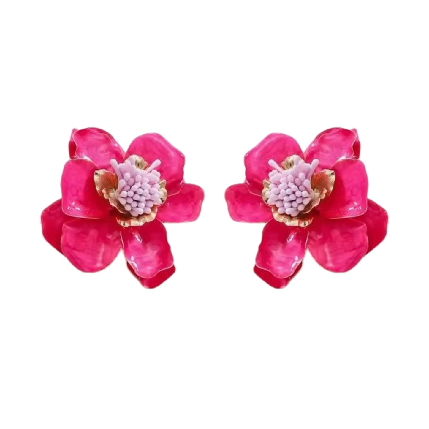 Blossom Statement Earrings - Pink