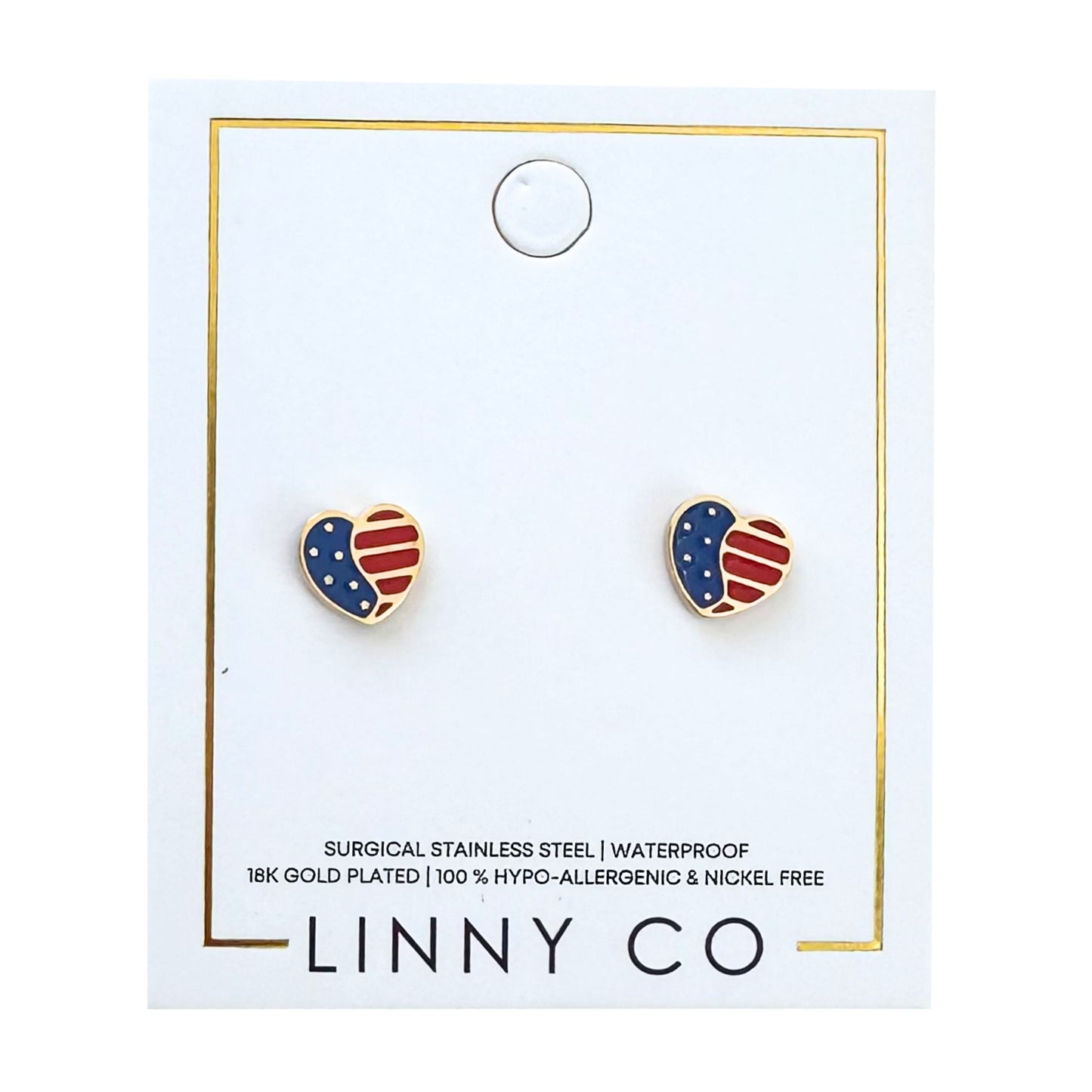 Screwback Stud Earrings - Ellis American Heart
