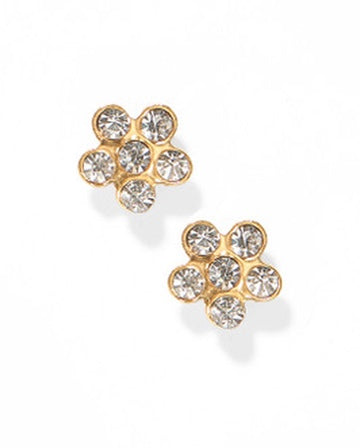 Screwback Stud Earrings - Lyla Flower Clear