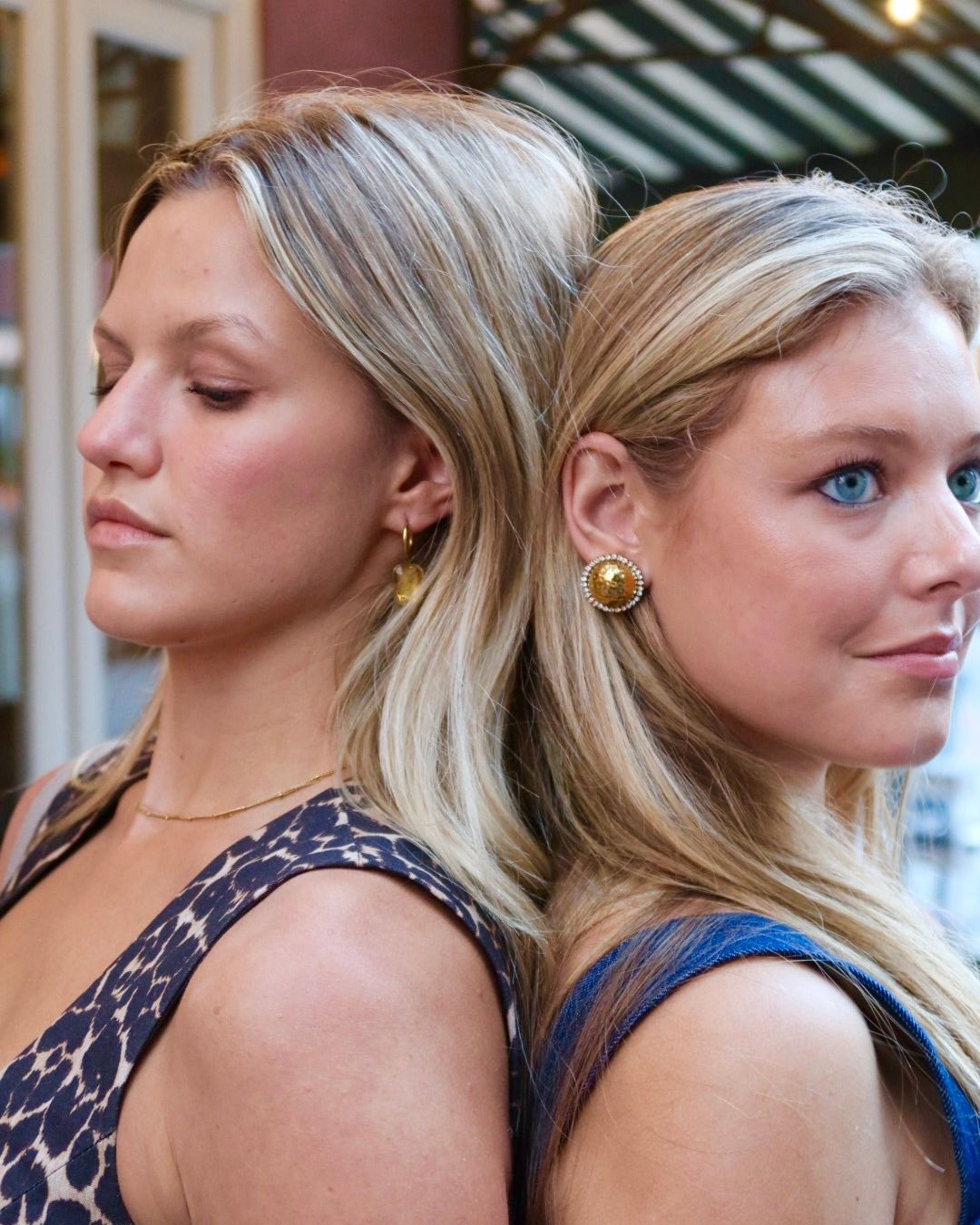 Huggie Charm Earrings - Diana Champagne