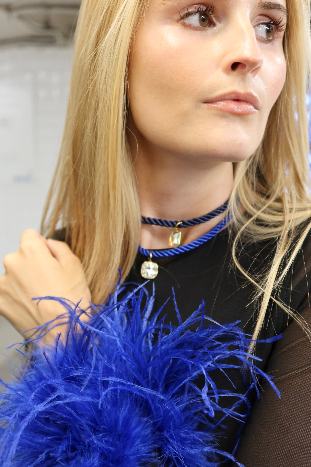Necklace - Tailyn Rope Cobalt Blue