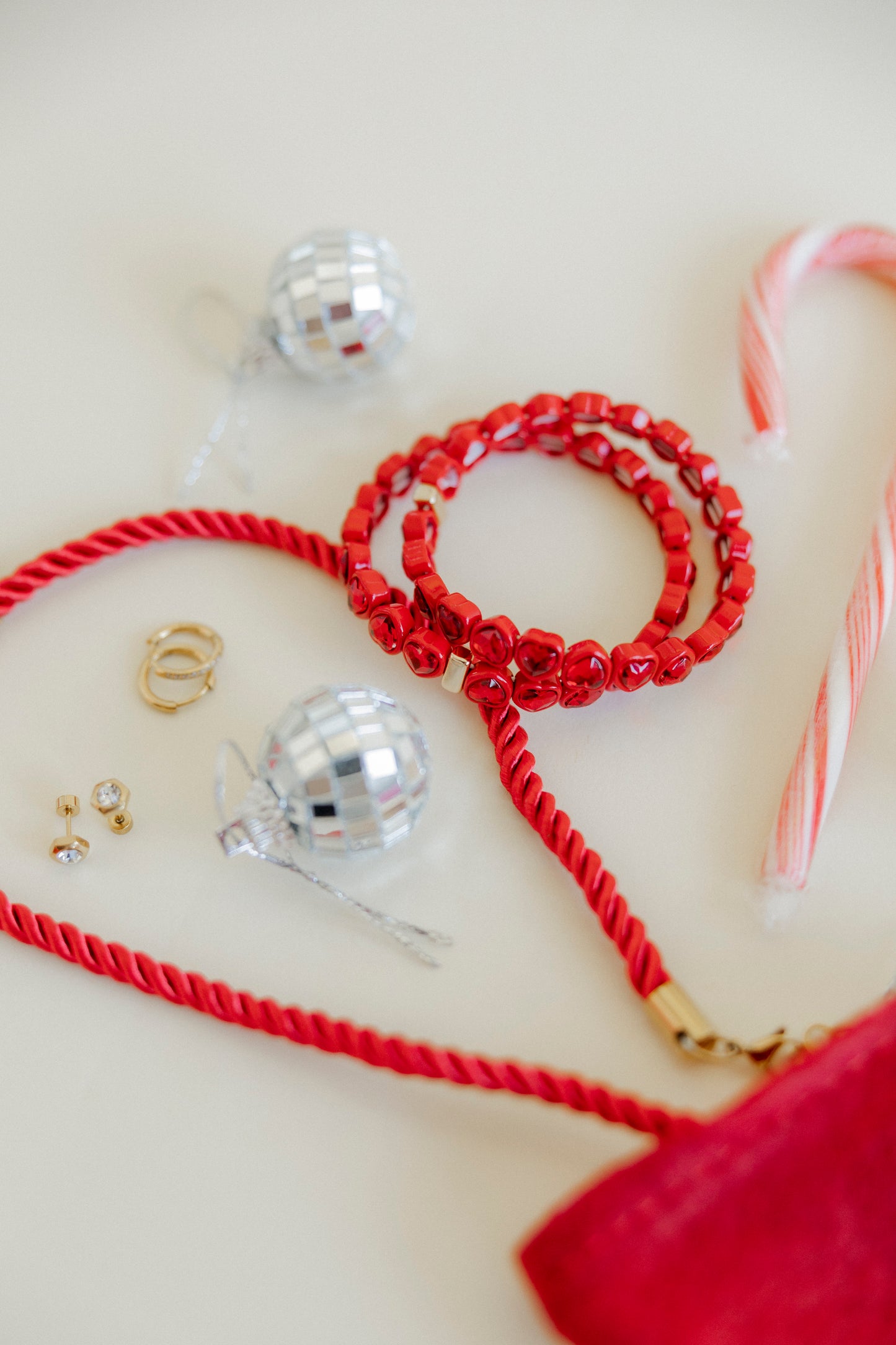 Bracelet - Candy Gem Heart Red