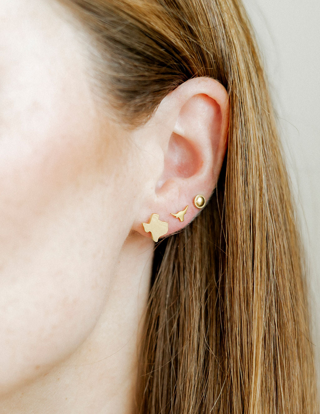 Screwback Stud Earrings - Longhorn