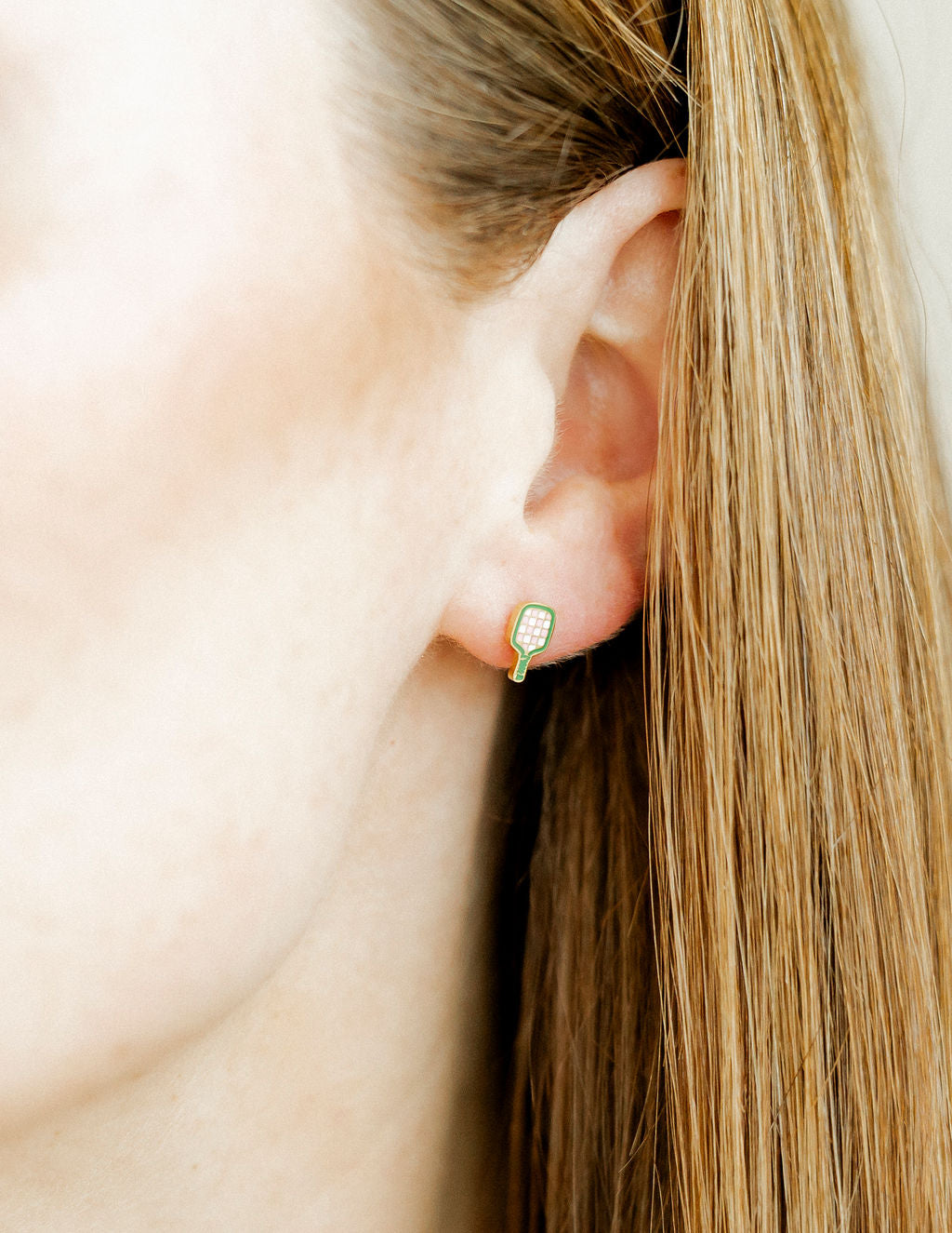 Screwback Stud Earrings - Pickleball