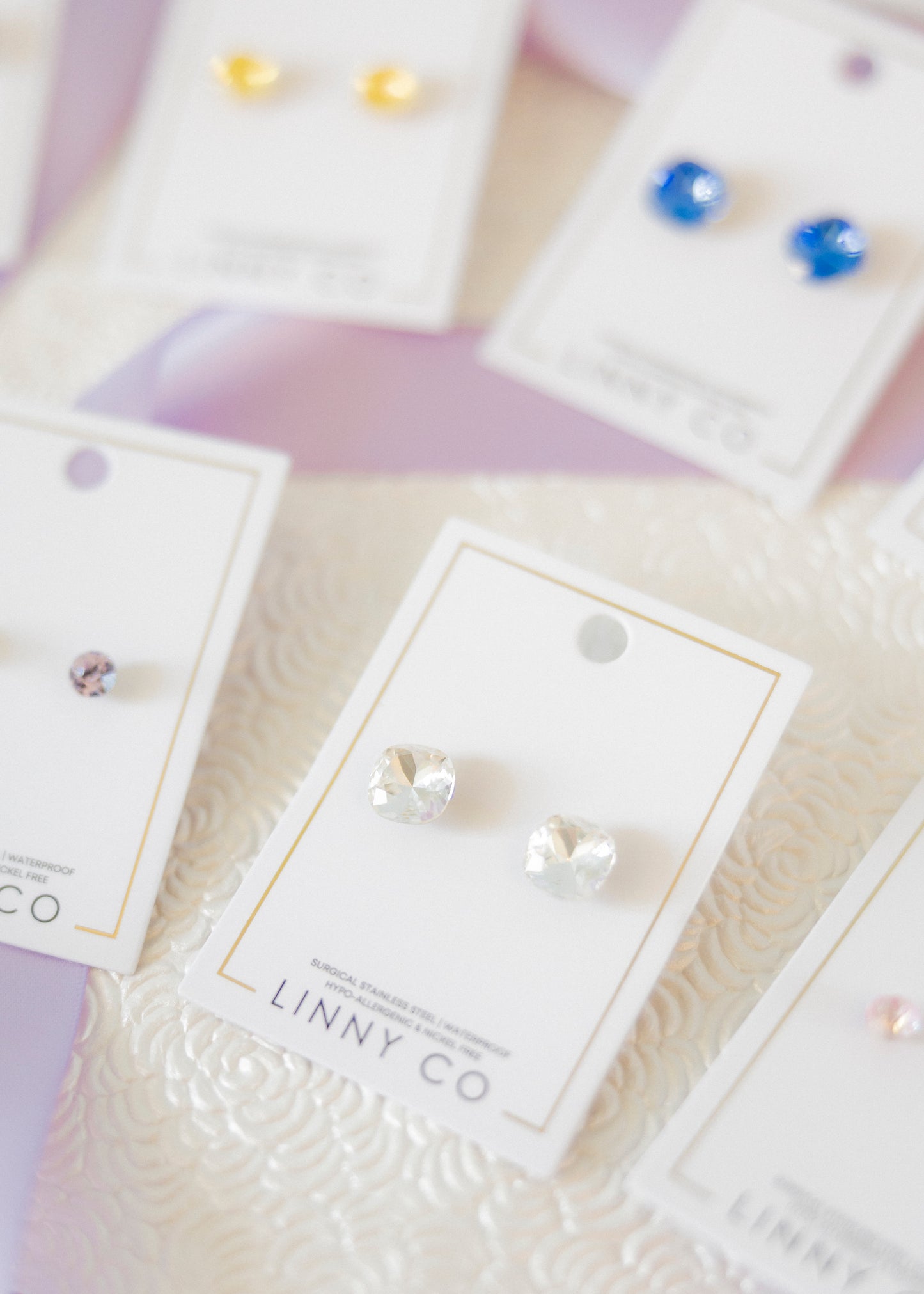 Screwback Stud Earrings Lux - Kit Clear