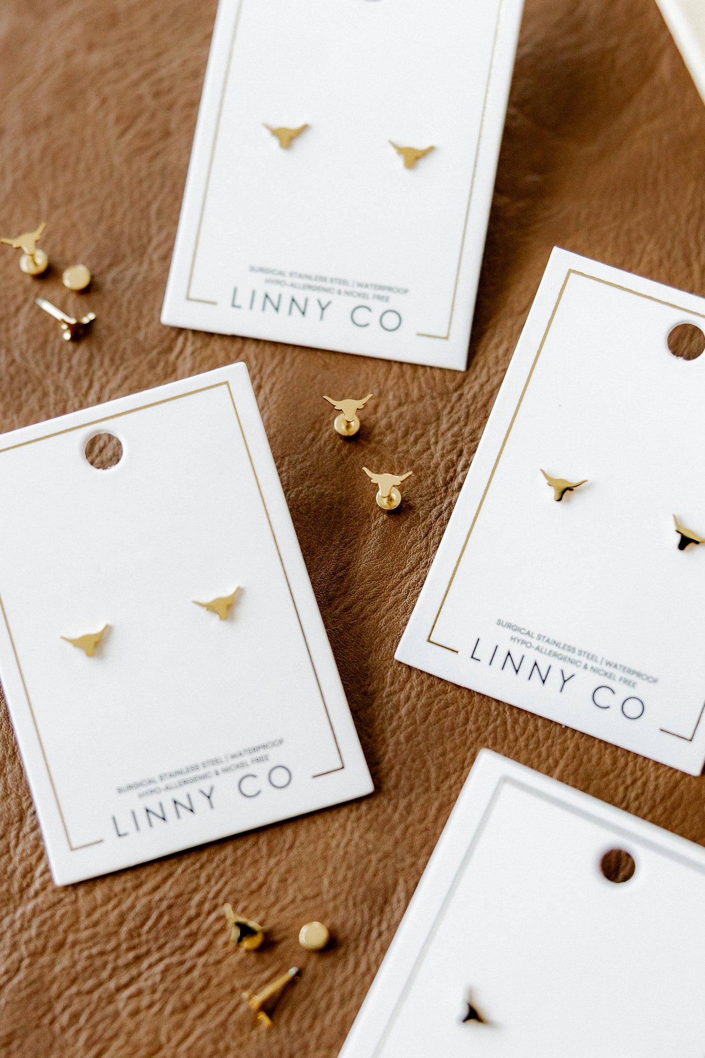 Screwback Stud Earrings - Texas Steer