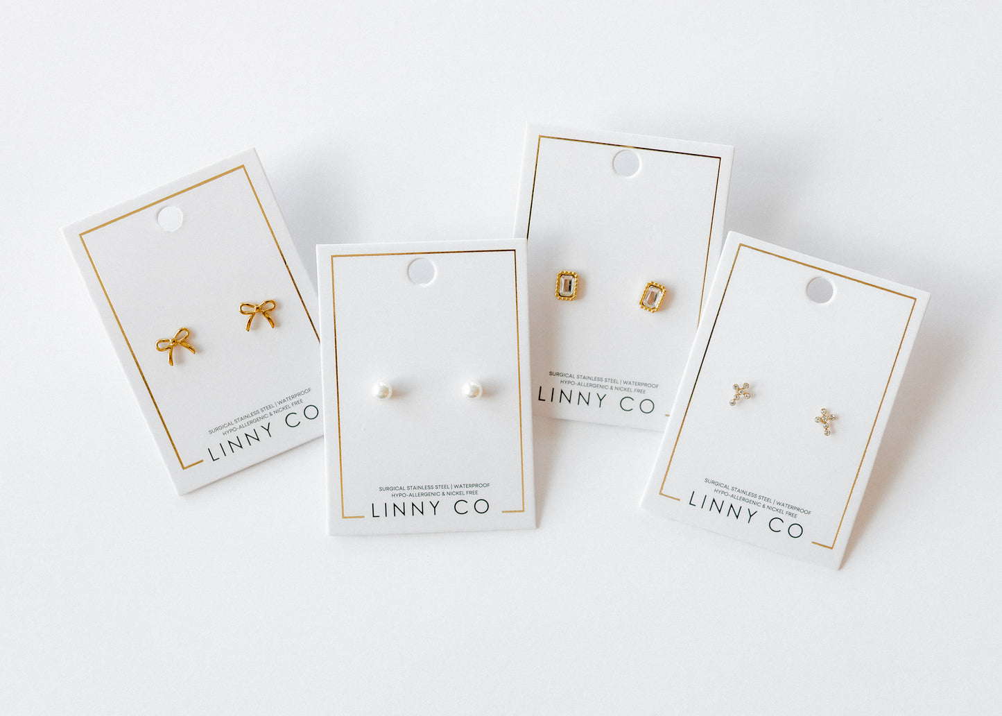 Screwback Stud Earrings - Payton Pearl White 5mm