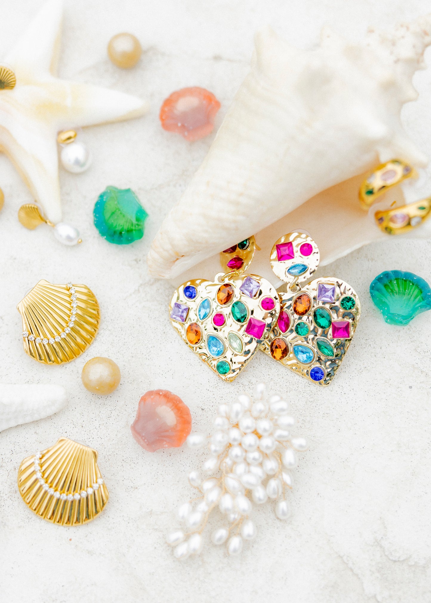 Cherie Heart Statement Earrings