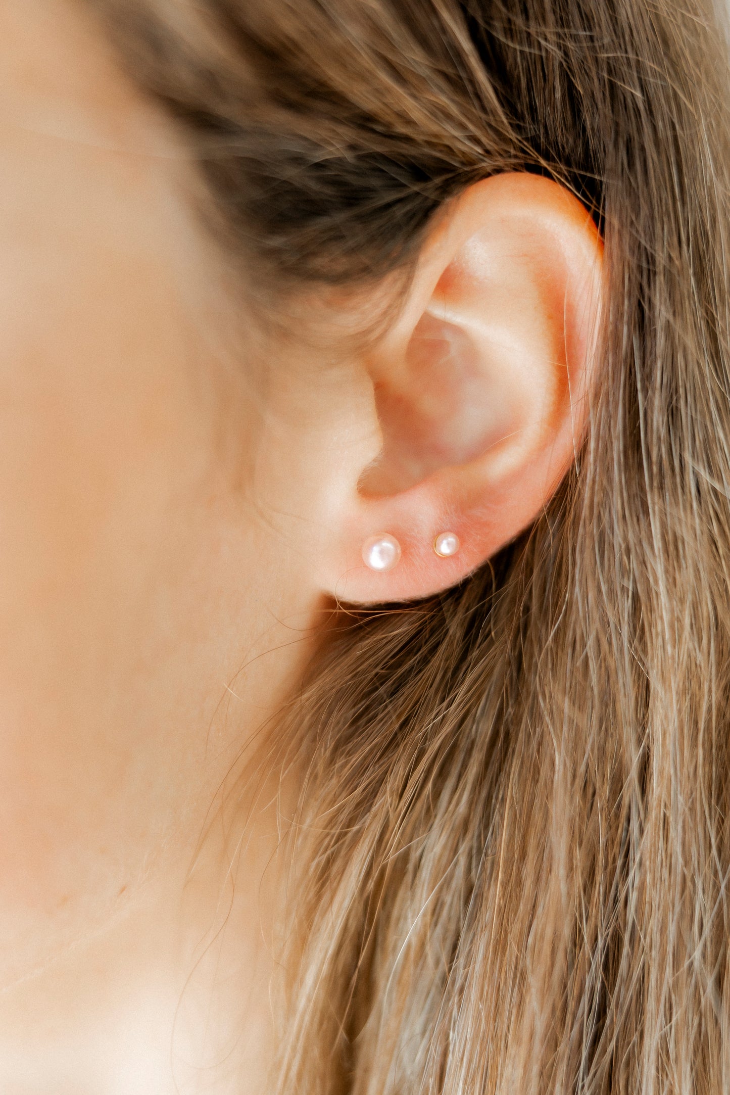 Screwback Stud Earrings - Payton Pearl Pink 5mm