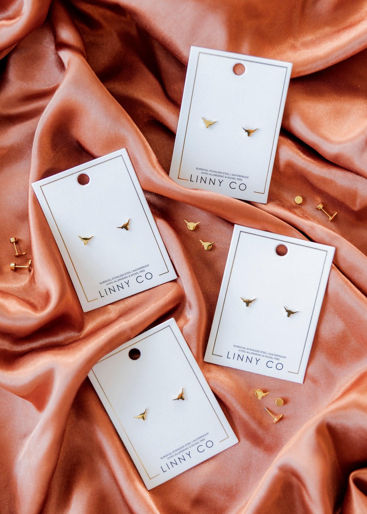 Screwback Stud Earrings - Texas Steer