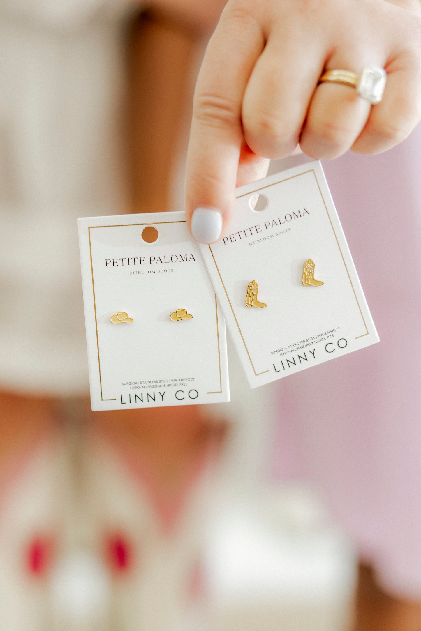 Screwback Stud Earrings - Cowgirl Hat