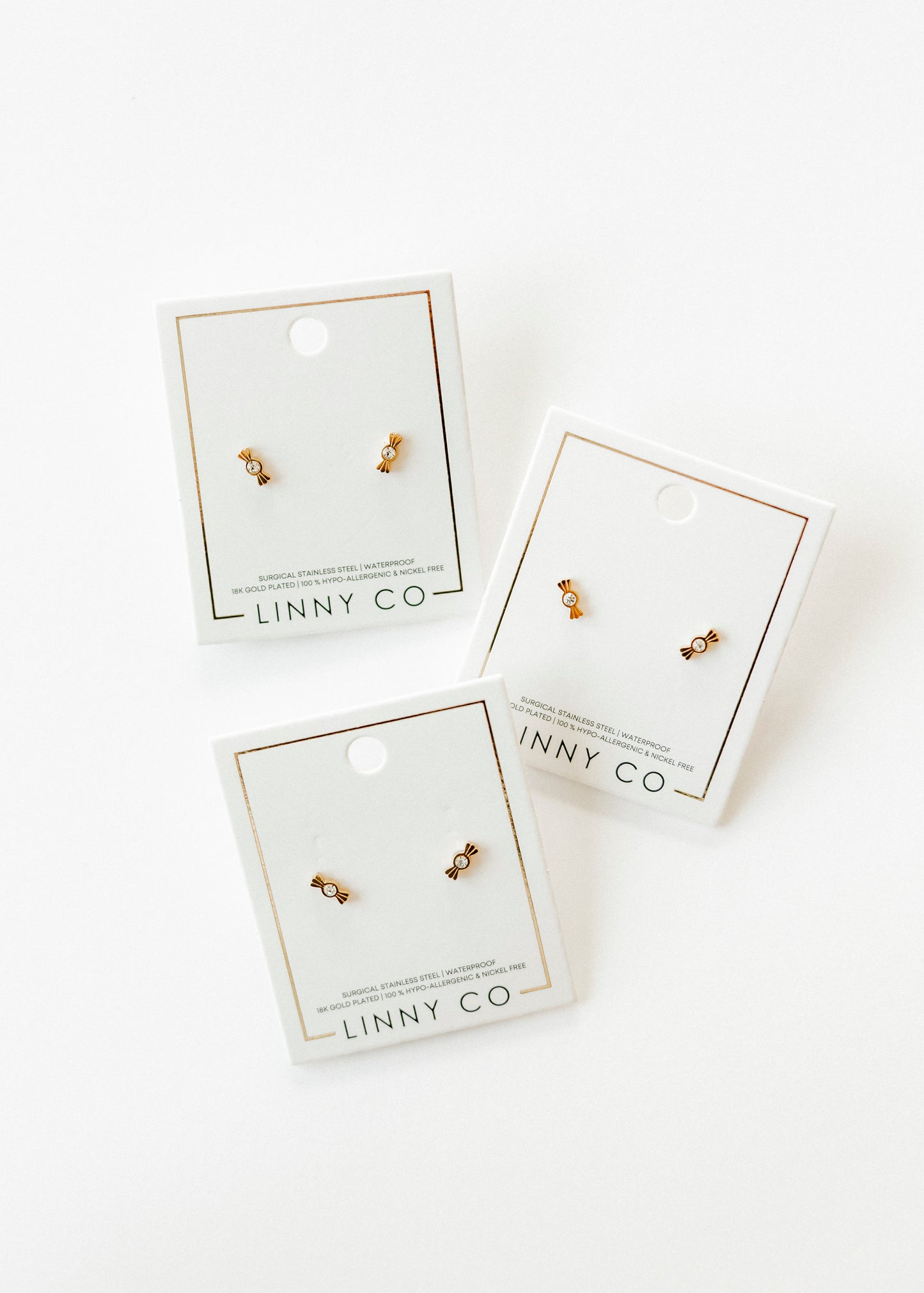 Screwback Stud Earrings - Kate Candy Gold