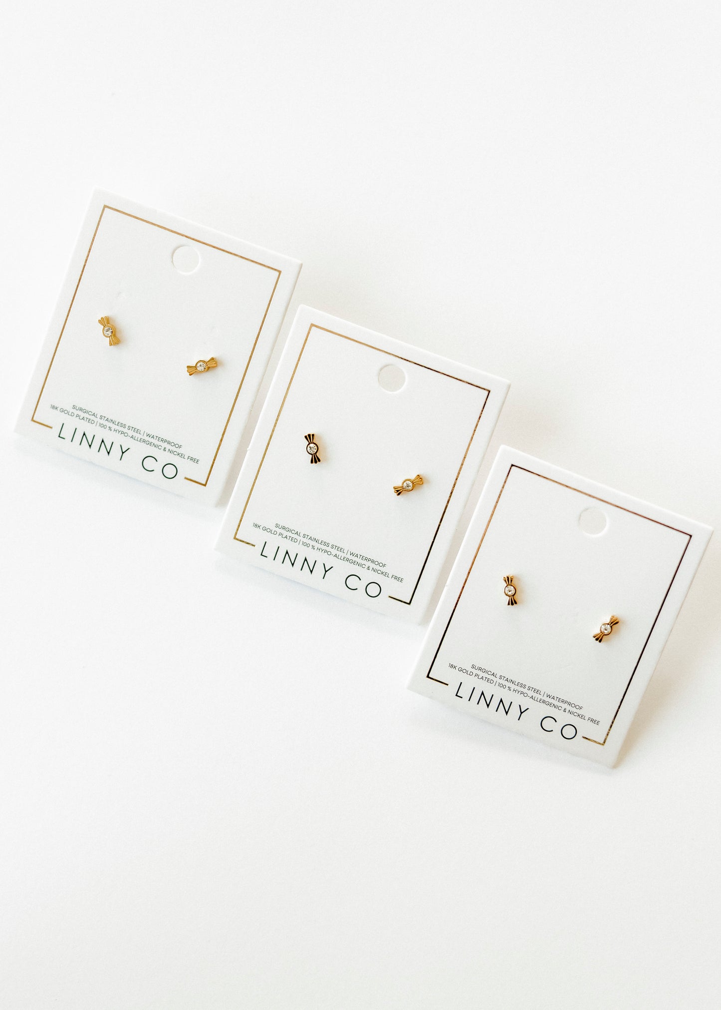 Screwback Stud Earrings - Kate Candy Gold
