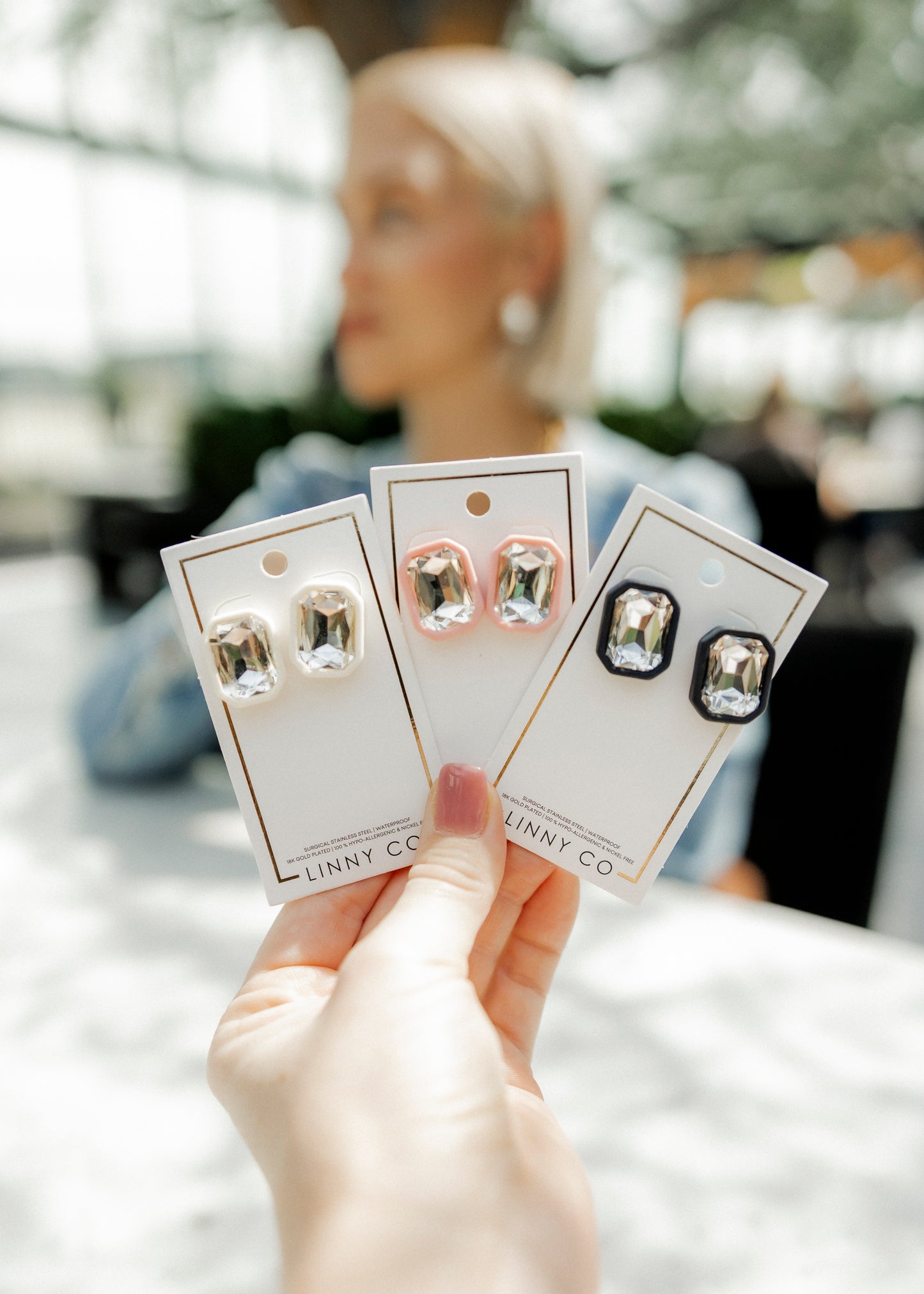 Eva Statement Earrings - Pink