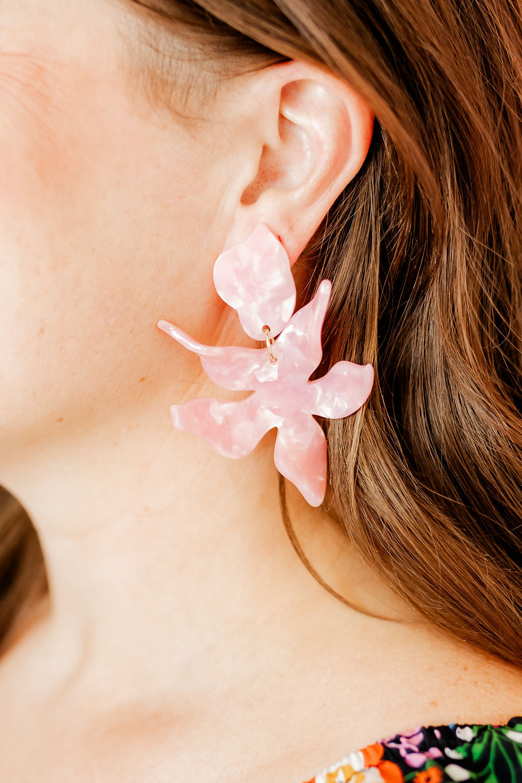 Flora Statement Earrings - Ballet Slipper