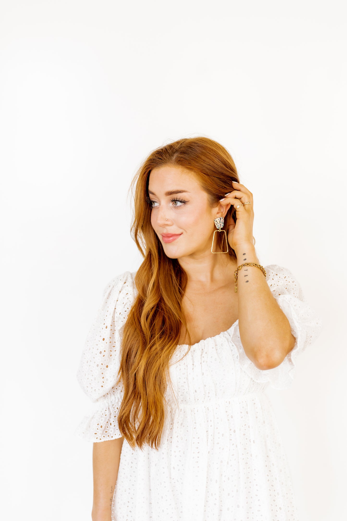 Kaelyn - Blue-Pink Retro - Earrings