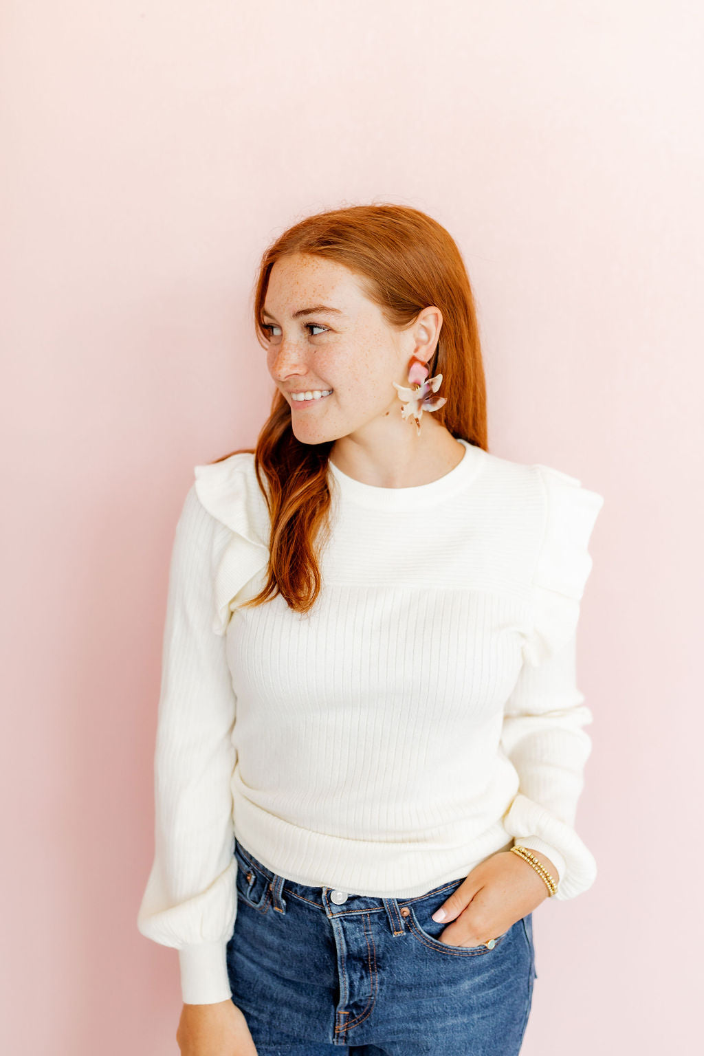 Flora Statement Earrings - Lavender Honey
