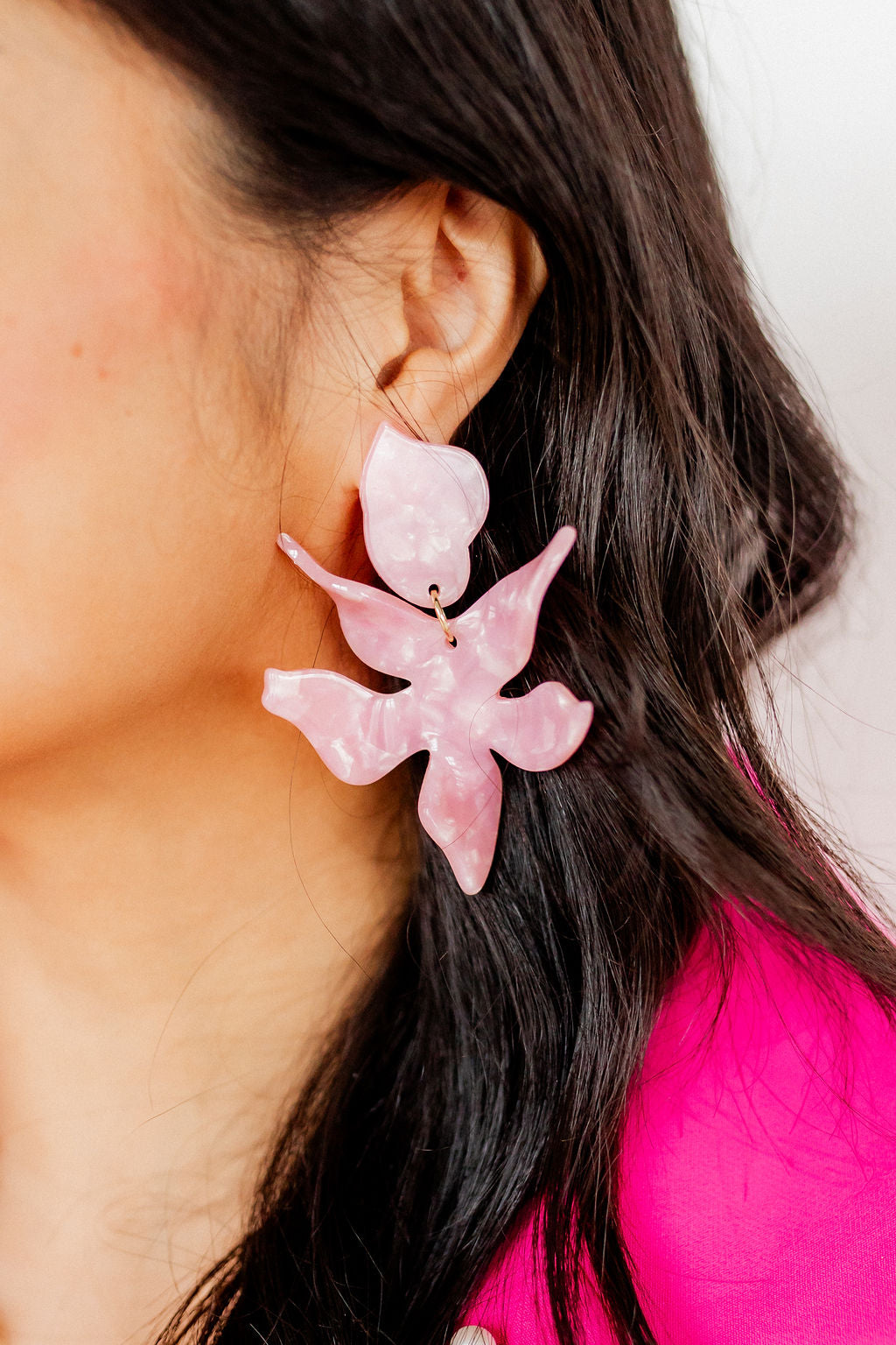 Flora Statement Earrings - Ballet Slipper