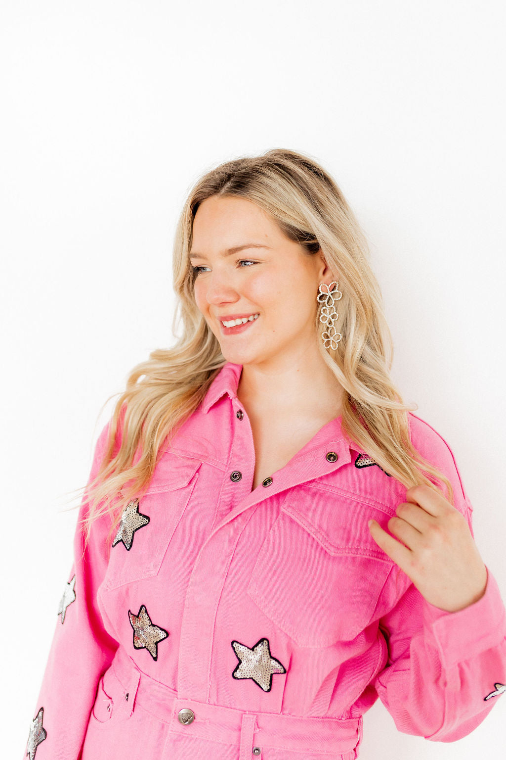 Reagan - Clear - Earrings