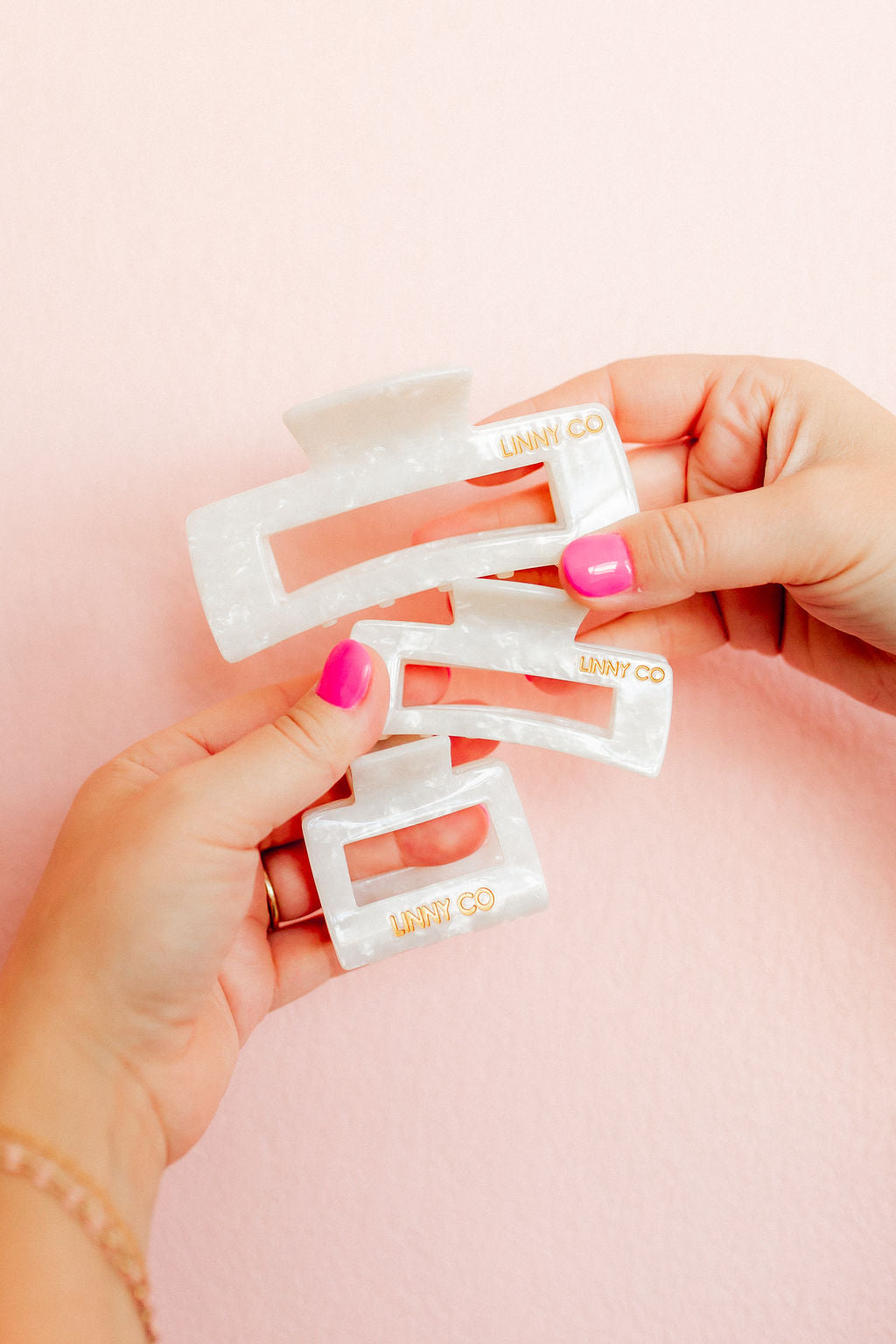 Hair Clip - Bailey Pearl White