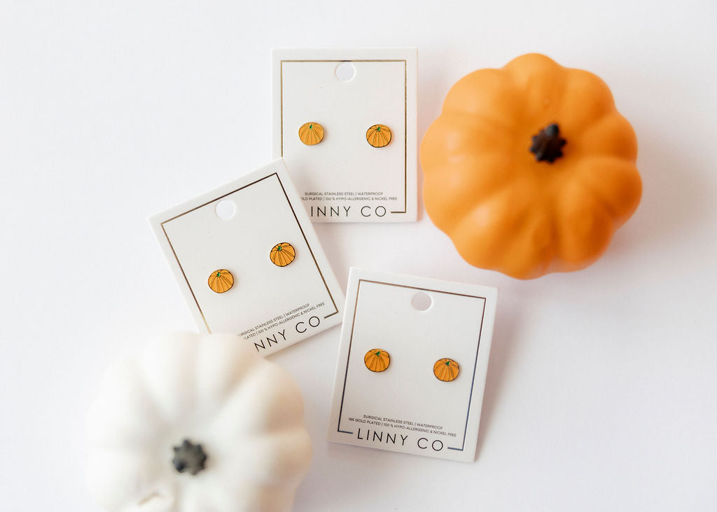 Screwback Stud Earrings - Knox Pumpkin