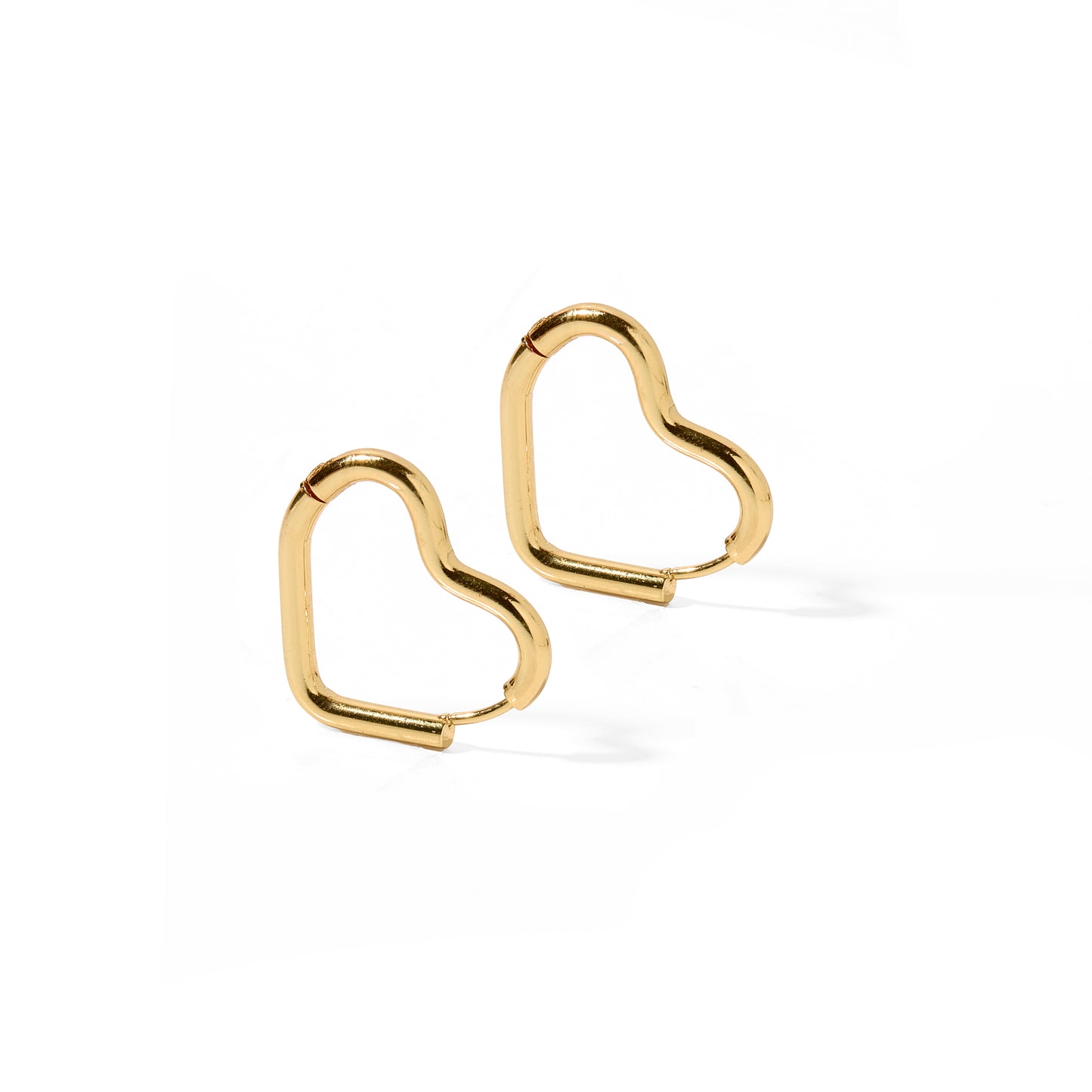 Huggie Earrings - Caden Heart Gold