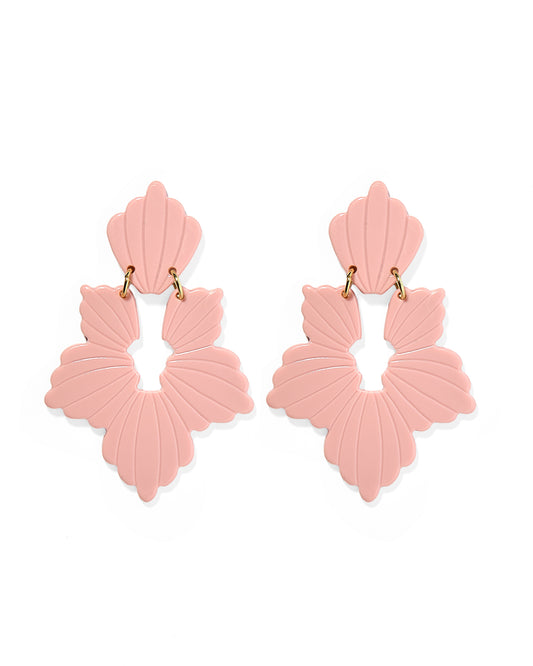 Michelle Statement Earrings - Vintage Rose