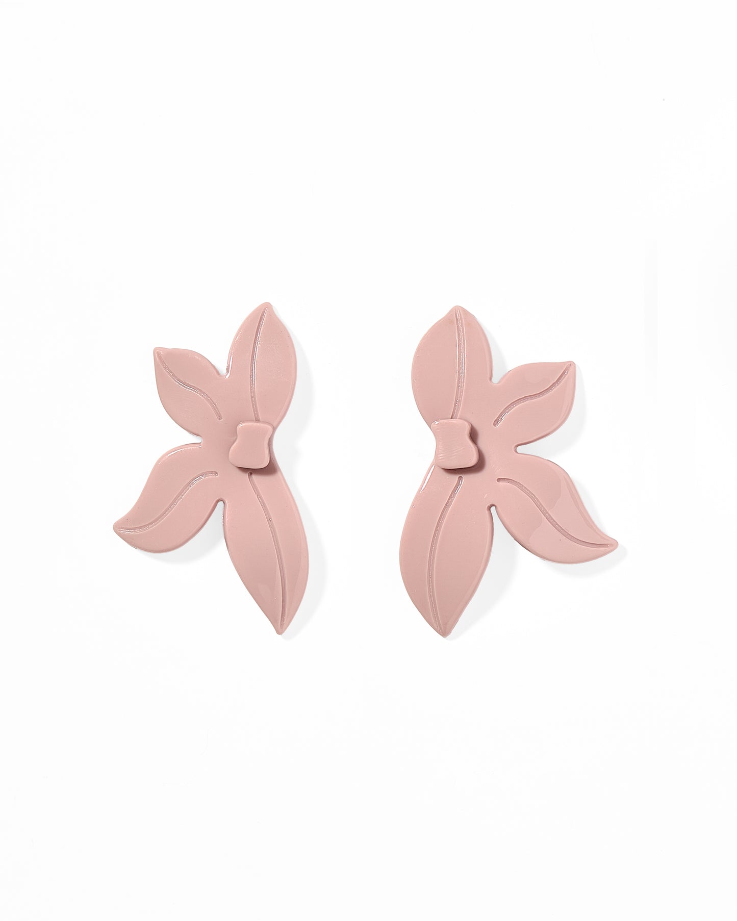 Fern Statement Earrings - Vintage Rose