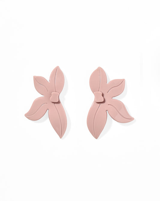 Fern Statement Earrings - Vintage Rose