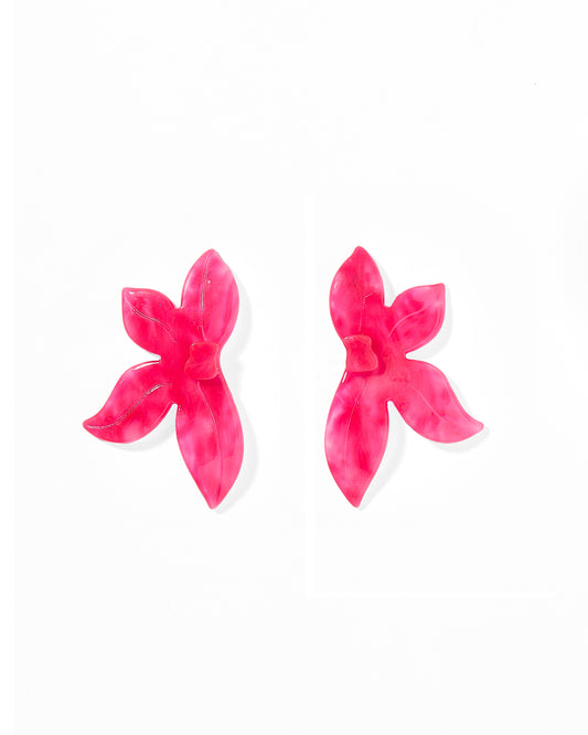 Fern Statement Earrings - Cosmic Pink