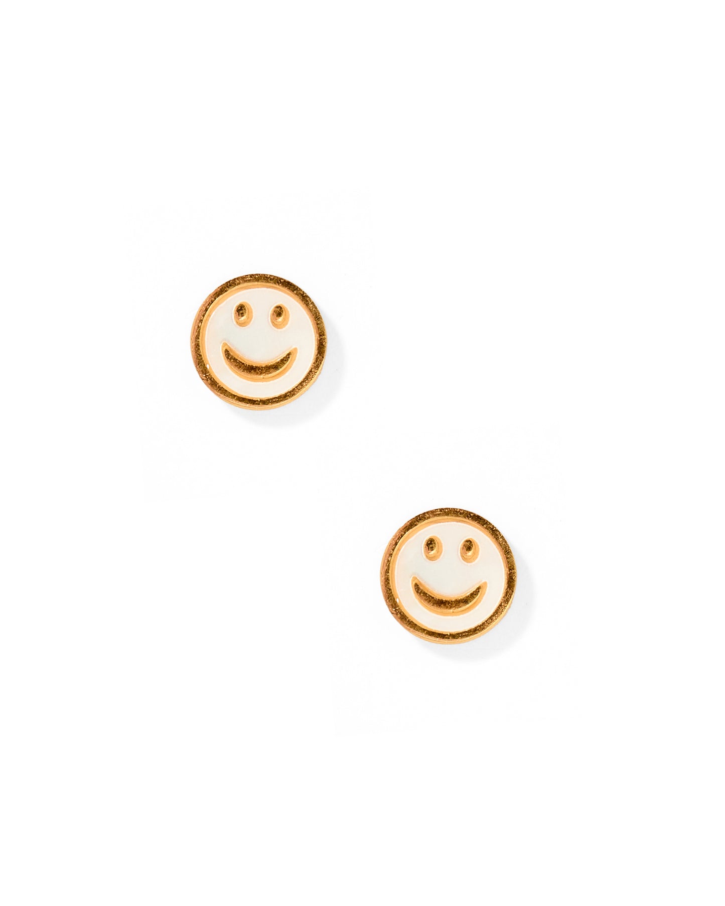 Screwback Stud Earrings - Happy Face