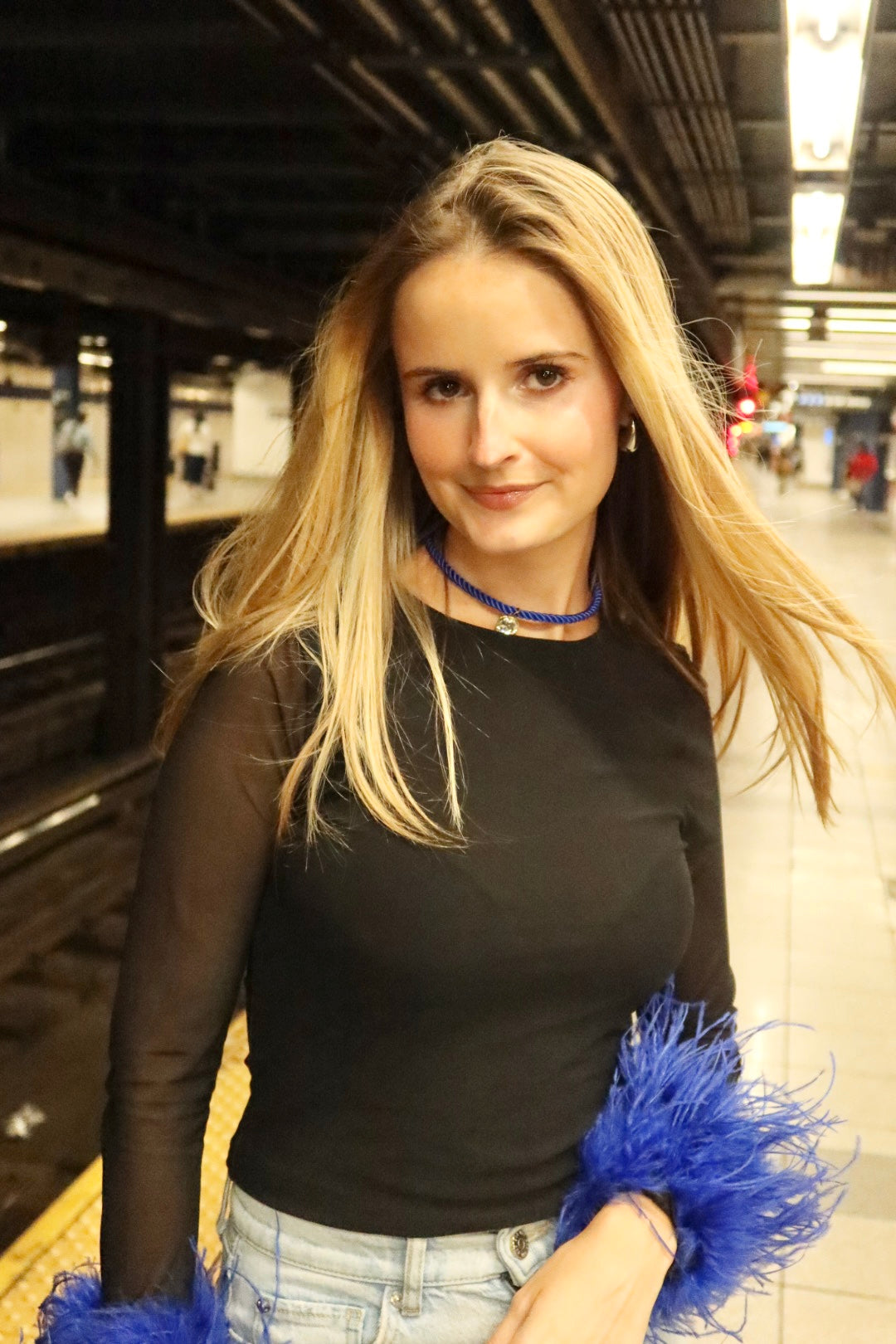 Necklace - Tailyn Rope Cobalt Blue