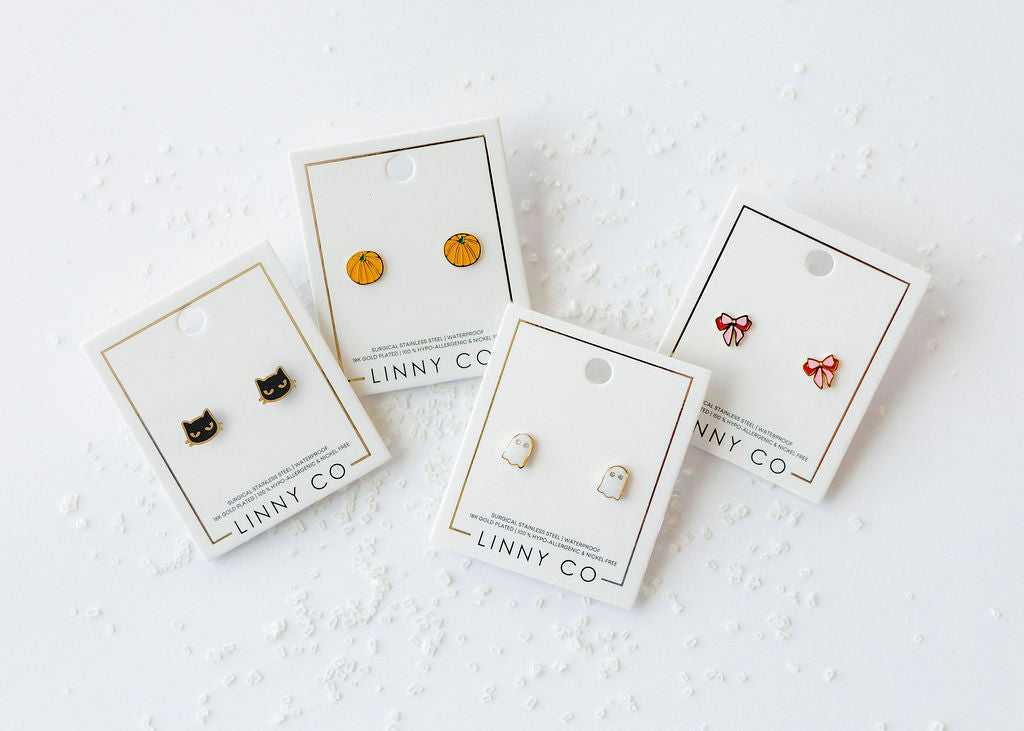 Screwback Stud Earrings - Knox Pumpkin