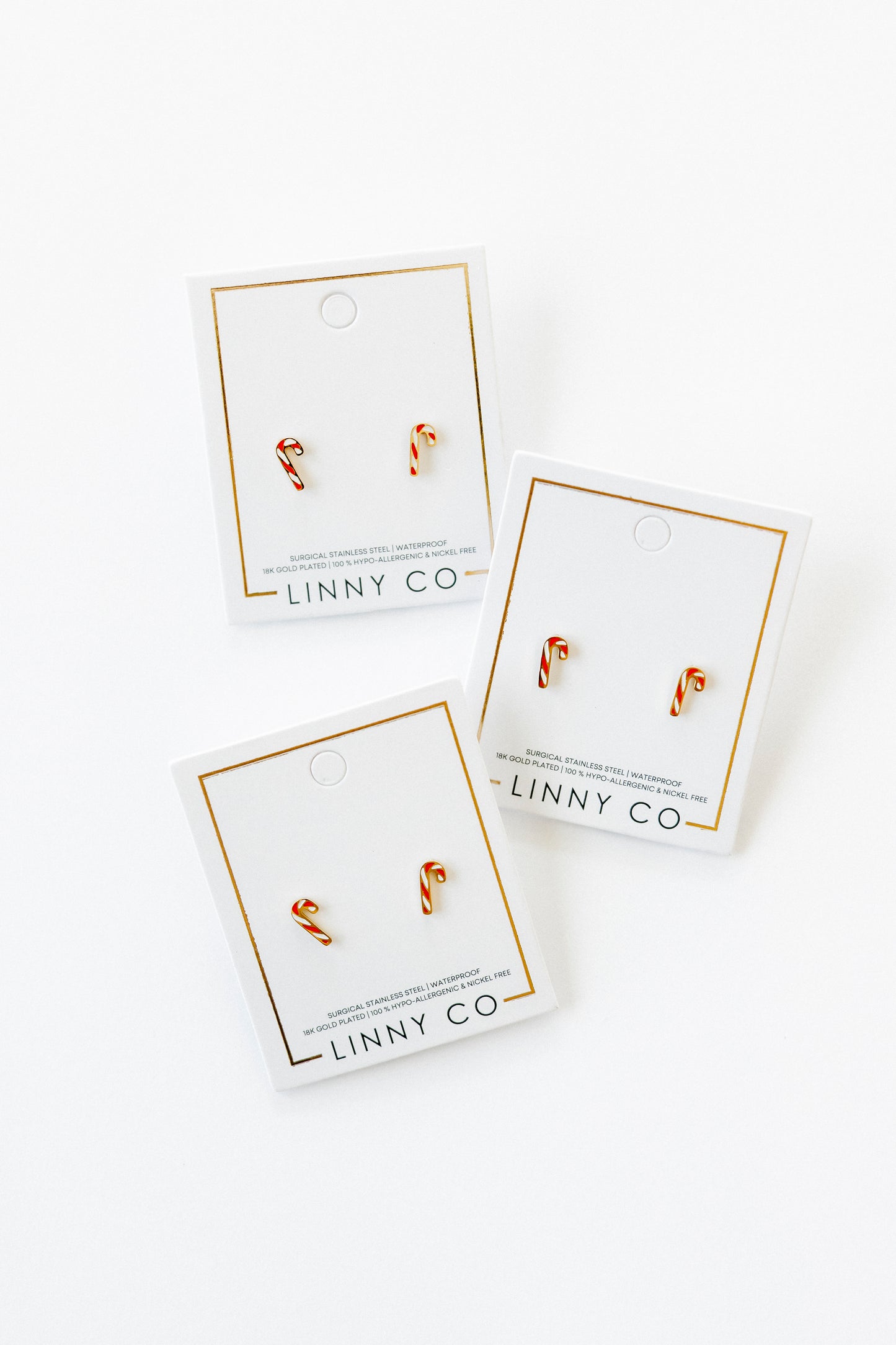 Screwback Stud Earrings - Peppermint Twist