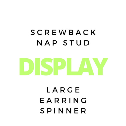 Display - Large Screwback Flat Back Stud Spinner - $55