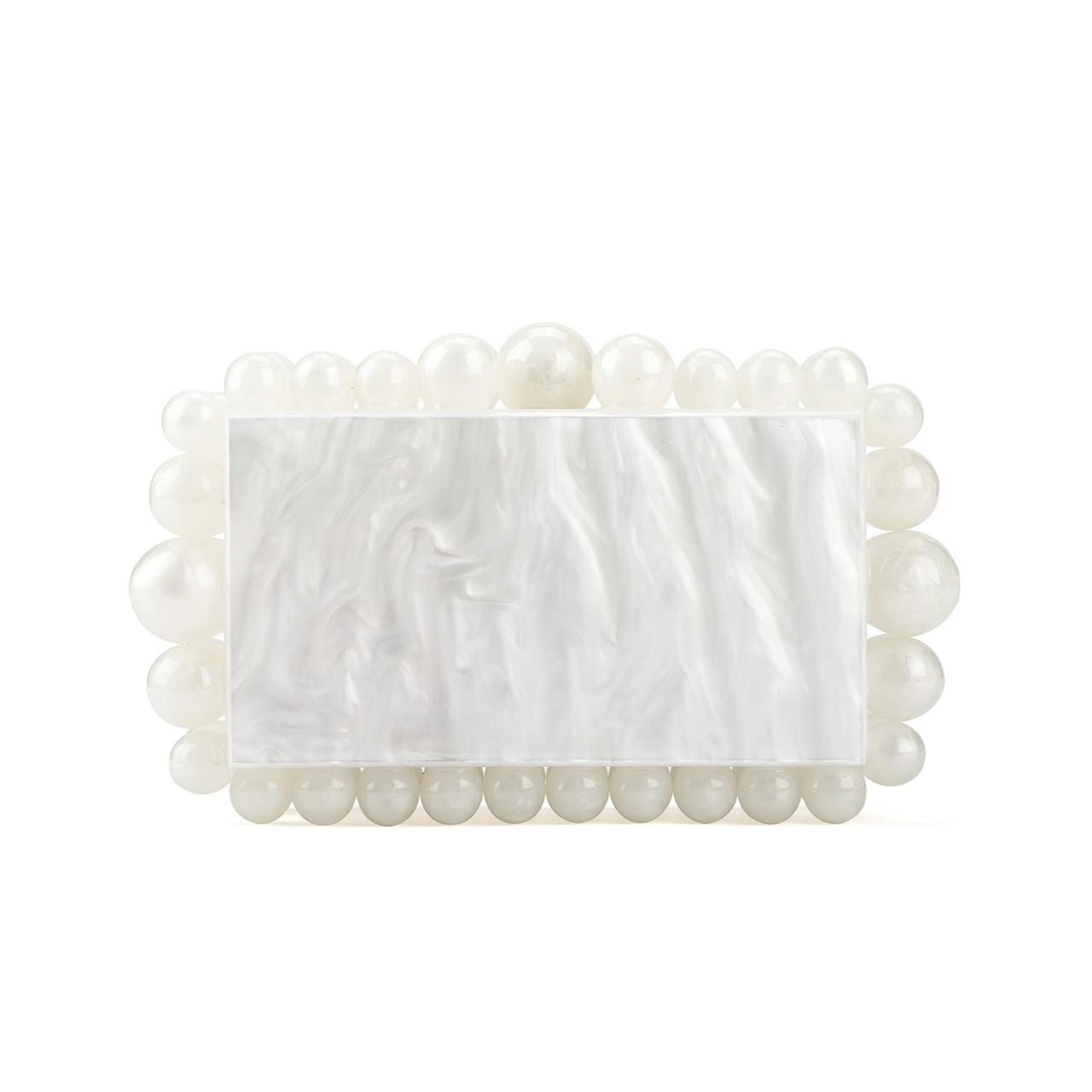 Daphne Clutch - Pearl White