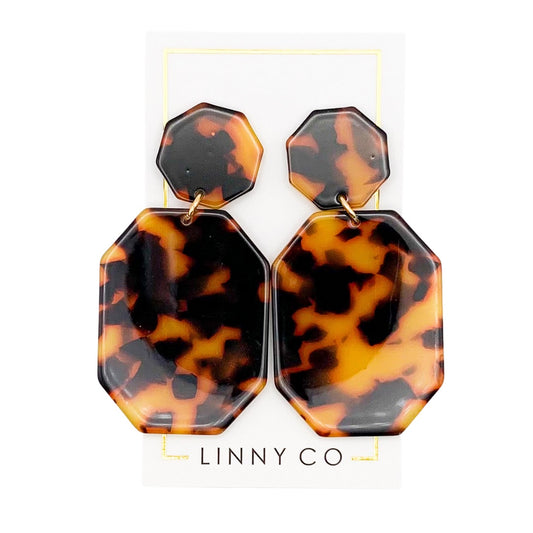 Parker - Brown Tortoise - Earrings