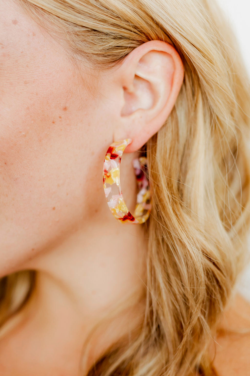 Ashley - Medium Hoop - Autumn Bouquet - Earrings